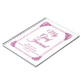 Magenta Roos Cluster Border Grief Journal Notitieboek (Linkerzijde)