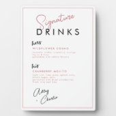 Magenta Roos Gold Black Signature Drink Sign Fotoplaat (voorkant)