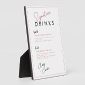 Magenta Roos Gold Black Signature Drink Sign Fotoplaat (Zijkant)