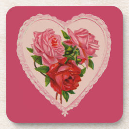 Magenta Roos Harde Valentijn Bier Onderzetter