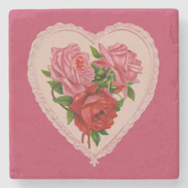 Magenta Roos Harde Valentijn Stenen Onderzetter