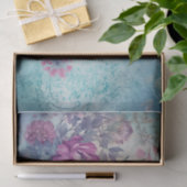 Magenta Roos Kleurrijke Bloemen Achtergrond Decoup Tissuepapier (Geschenk)