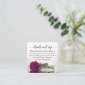 Magenta Roos Posh Wedding Details & RSVP QR Code Informatiekaartje (Staand voorkant)