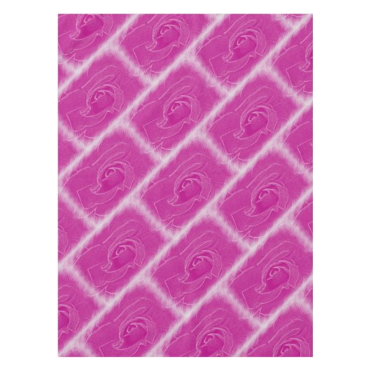 Magenta roos tafelkleed (Voorkant)