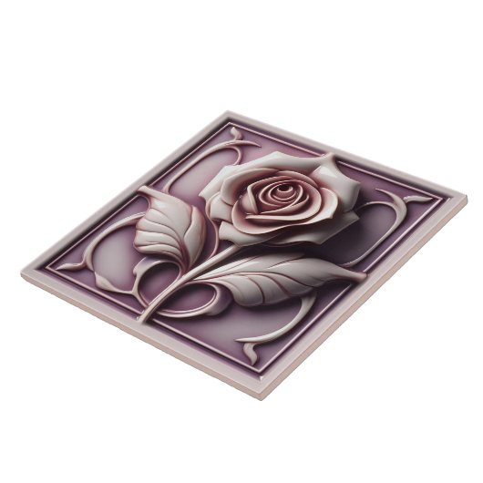 Magenta-Roos Tegeltje (Zijkant)