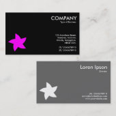 Magenta RotatiesStar Symbool - zwart Visitekaartje (Voorkant / Achterkant)