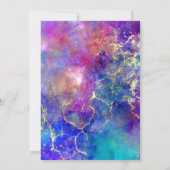 Magenta Royal Blue Golden Fire Opal 50th Birthday Kaart (Achterkant)