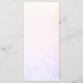 Magenta Roze Aquarel Bladeren Bloem Bruiloft Menu (Achterkant)