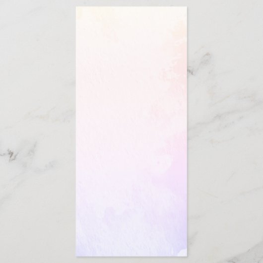 Magenta Roze Aquarel Bladeren Bloem Bruiloft Menu (Achterkant)