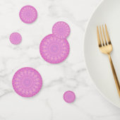 magenta roze baard doilies confetti (Groep)