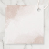 magenta roze bloemen groen bruiloft bedankjes labels (Achterkant)