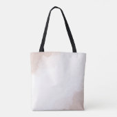 Magenta roze bloemengroen tote bag (Achterkant)