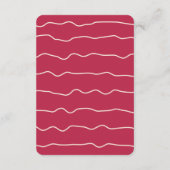 Magenta roze bruiloft met modern Lijst met koude b Informatiekaartje (Achterkant)