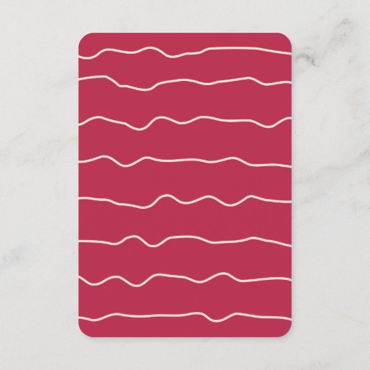 Magenta roze bruiloft met modern Lijst met koude b Informatiekaartje (Achterkant)