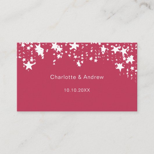 Magenta roze bruiloft reactie website QR code RSVP Informatiekaartje (Voorkant)