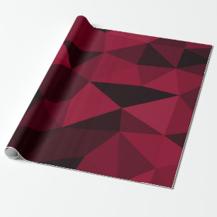 magenta roze, donkerzwart, geometrisch vermaasd cadeaupapier