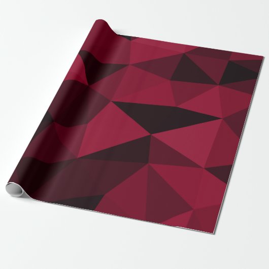 magenta roze, donkerzwart, geometrisch vermaasd cadeaupapier (Uitgerold)