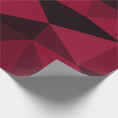 magenta roze, donkerzwart, geometrisch vermaasd cadeaupapier (Hoek)