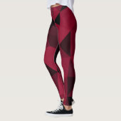 magenta roze, donkerzwart, geometrisch vermaasd leggings (Links)