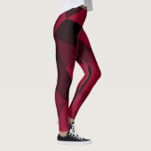 magenta roze, donkerzwart, geometrisch vermaasd leggings (Rechts)