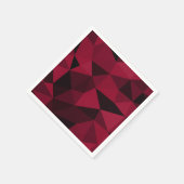 magenta roze, donkerzwart, geometrisch vermaasd servet (Hoek)