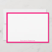 Magenta roze elegante moderne platte briefkaart (Voorkant)