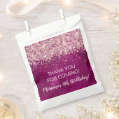 Magenta roze elke leeftijd verjaardagsfeestje guns bedankzakje (Geknipt)