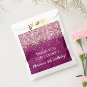 Magenta roze elke leeftijd verjaardagsfeestje guns bedankzakje (Gezegeld)