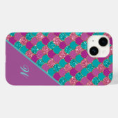 Magenta Roze en Blauwgroen Zeemeermin Schalen met Case-Mate iPhone Case (Achterkant (horizontaal))