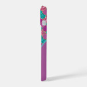 Magenta Roze en Blauwgroen Zeemeermin Schalen met iPhone 15 Case (Linkerkant)