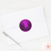 Magenta roze envelop ronde sticker (Envelop)