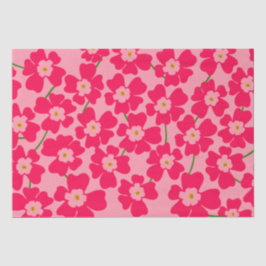 Magenta roze fantasie bloem patroon tissuepapier