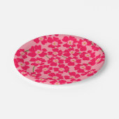 Magenta Roze Fantasie Bloementuin   Papieren Bordje (Gekanteld)