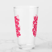 Magenta roze fantasy Flower Garden Wedding Glas (Links)