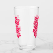 Magenta roze fantasy Flower Garden Wedding Glas (Rechts)