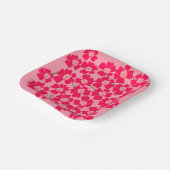 Magenta roze fantasy Flower Garden Wedding Papieren Bordje (Gebogen)