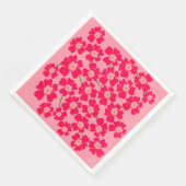 Magenta roze fantasy Flower Garden Wedding Servet (Hoek)