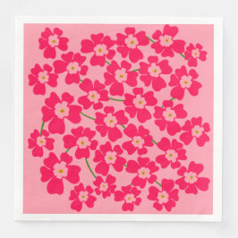 Magenta roze fantasy Flower Garden Wedding Servet