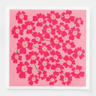 Magenta roze fantasy Flower Garden Wedding Servet