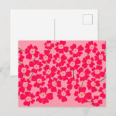 Magenta roze fantasy-ventilatorkracht briefkaart (Voorkant / Achterkant)