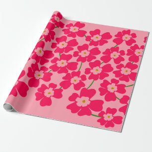 Magenta roze fantasy-ventilatorkracht cadeaupapier