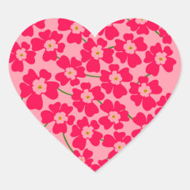 Magenta roze fantasy-ventilatorkracht hart sticker