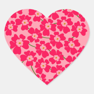 Magenta roze fantasy-ventilatorkracht hart sticker