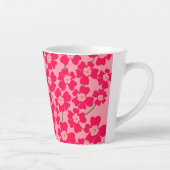 Magenta roze fantasy-ventilatorkracht latte mok (Rechts)