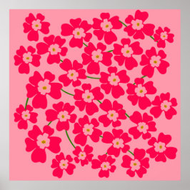 Magenta roze fantasy-ventilatorkracht poster