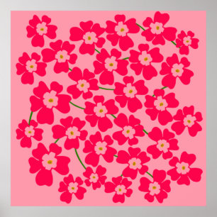 Magenta roze fantasy-ventilatorkracht poster