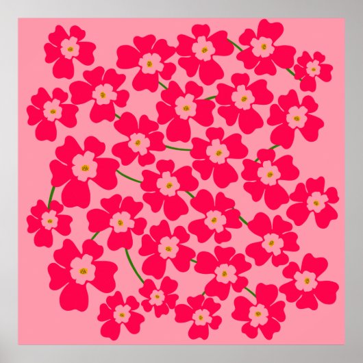 Magenta roze fantasy-ventilatorkracht poster (Voorkant)