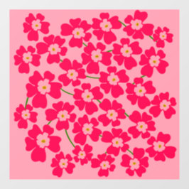 Magenta roze fantasy-ventilatorkracht raamsticker