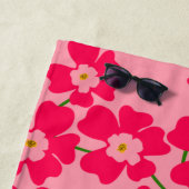 Magenta roze fantasy-ventilatorkracht strandlaken (In situ)