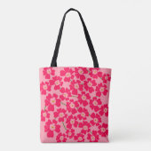 Magenta roze fantasy-ventilatorkracht tote bag (Achterkant)